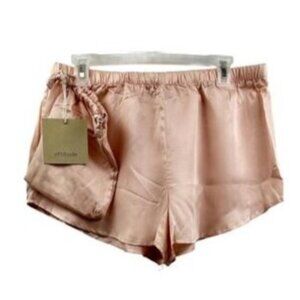 Ettitude Sleep Shorts Womens Large Pink Bamboo‎ Lyocell Satin Eco-friendly Wear